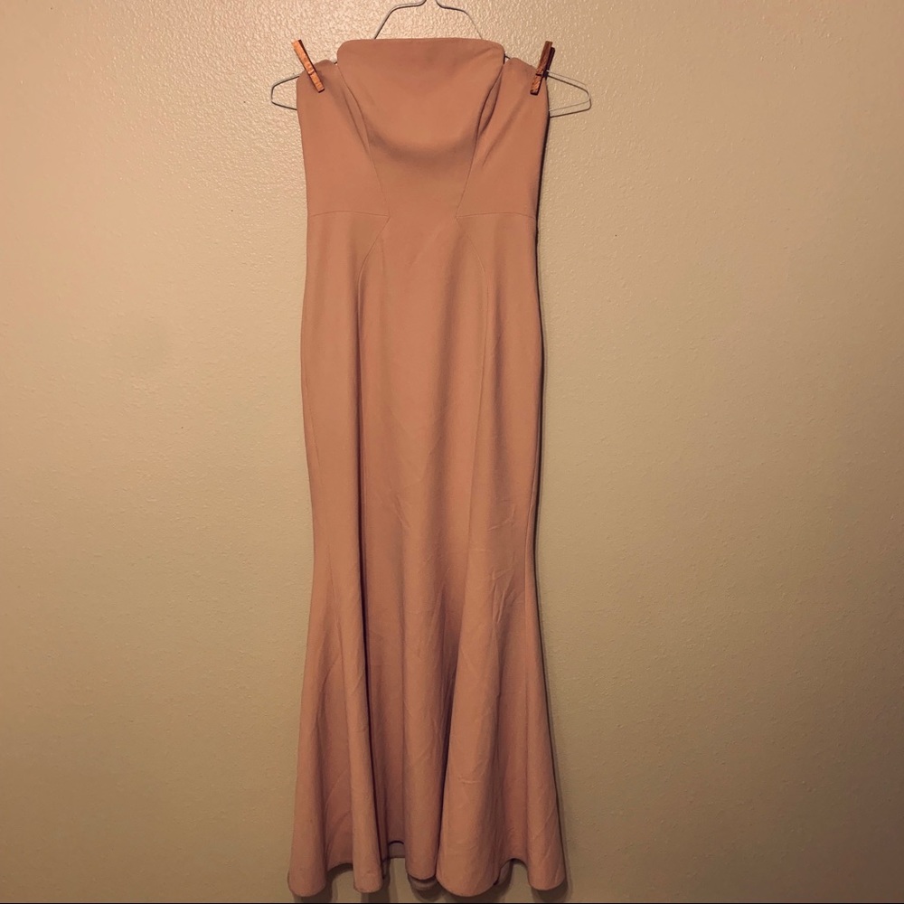 Strapless trumpet dress